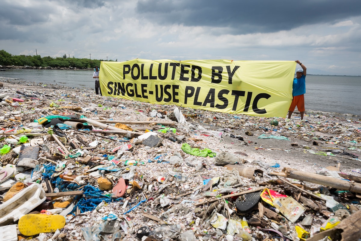 Greenpeace together with the #breakfreefromplastic coalition conduct a beach cleanup activity and brand audit on Freedom Island, Parañaque City, Metro Manila, Philippines. The activity aims to name the brands most responsible for the plastic pollution happening in our oceans.
A banner reads "Polluted by Single-use Plastic".

Freedom island is an ecotourism area which contains a mangrove forest and swamps providing a habitat for many migratory bird species from different countries such as China, Japan and Siberia.